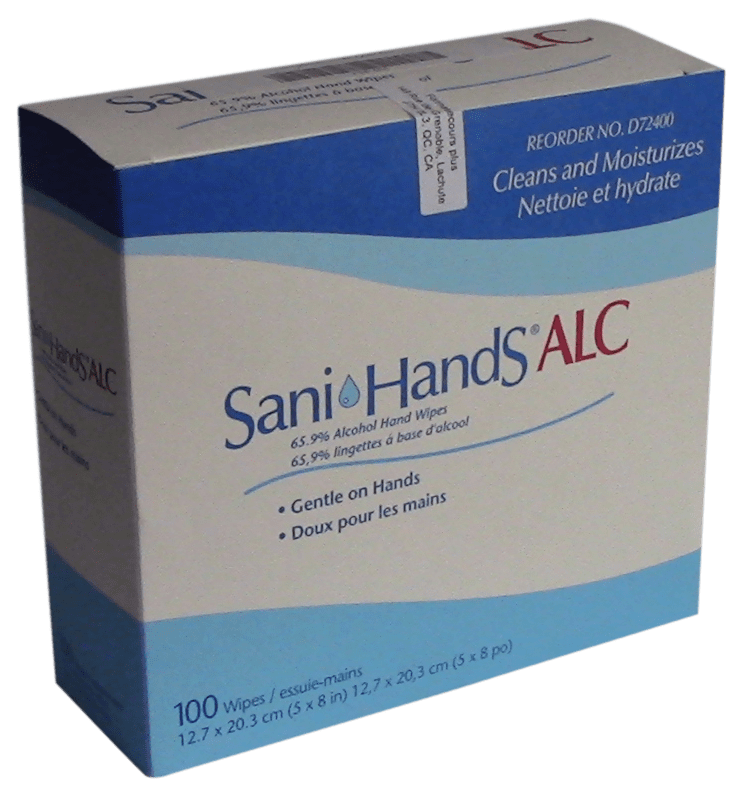 Lingettes de nettoyage des mains et de la peau, emballées individuellement