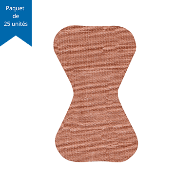 Pansements / Bandages adhésifs stériles en tissu – Grand bout de doigt 4,5 cm x 7,5 cm – Paquet de 25 unités