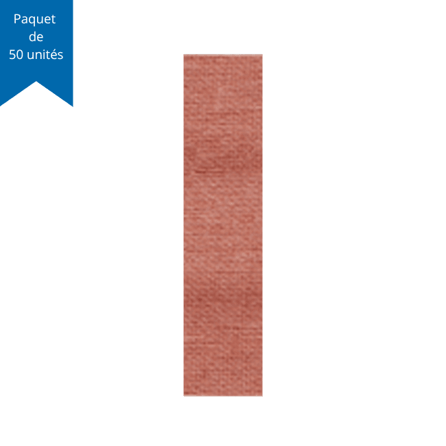 Pansements / Bandages adhésifs stériles en tissu – Bande standard 2,2 cm x 7,5 cm – Paquet de 50 unités Pansements / Bandages adhésifs stériles en tissu – Bande standard 2,2 cm x 7,5 cm – Paquet de 50 unités