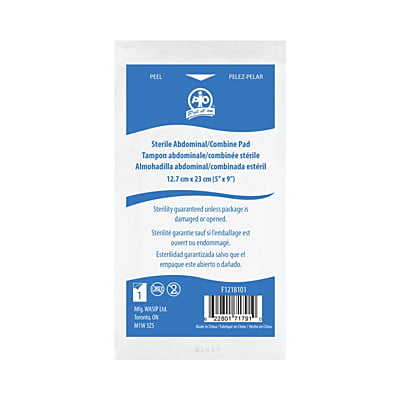 Compresses abdominales, stériles, emballées individuellement-12.7 cm x 22.7 cm ( 5 po x 9 po)