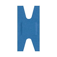 Pansements / Bandages adhésifs, stériles, en tissu, pour jointures (Bleu détectable) Pansements / Bandages adhésifs, stériles, en tissu, pour jointures (Bleu détectable)