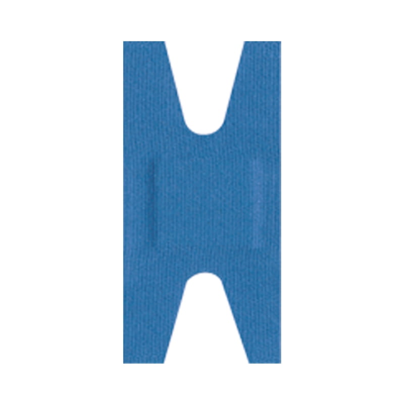 Pansements / Bandages adhésifs, stériles, en tissu, pour jointures (Bleu détectable) Pansements / Bandages adhésifs, stériles, en tissu, pour jointures (Bleu détectable)