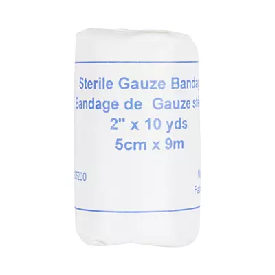 Rouleau de bandage de gaze - Stérile - 5.1 cm x 9.1 m ( 2 po x 10 verges)