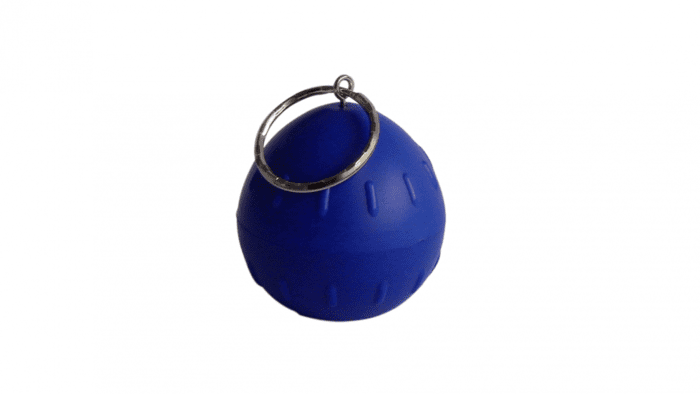 Boule bleue incluant une protection faciale jetable avec valve anti-retour Boule bleue incluant une protection faciale jetable avec valve anti-retour